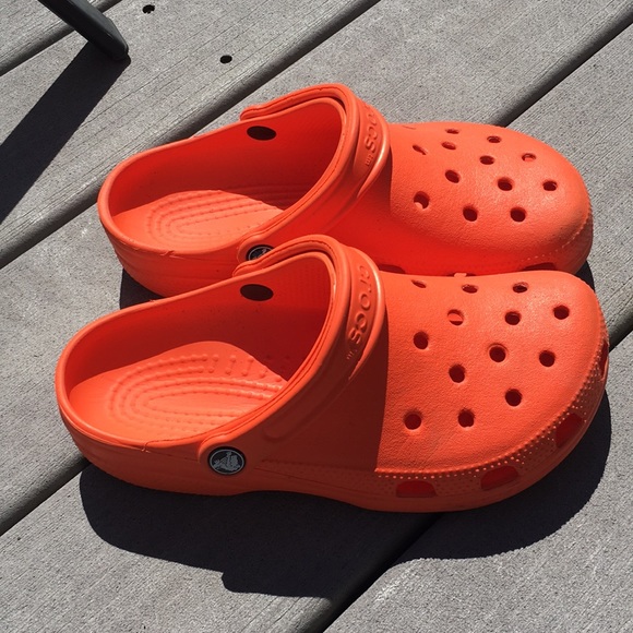 orange crocs